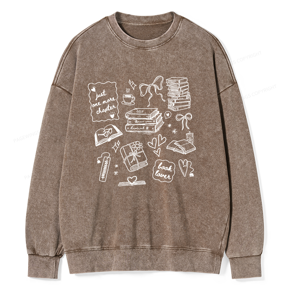 Pagewings Book Lover Unisex Washed Sweatshirt
