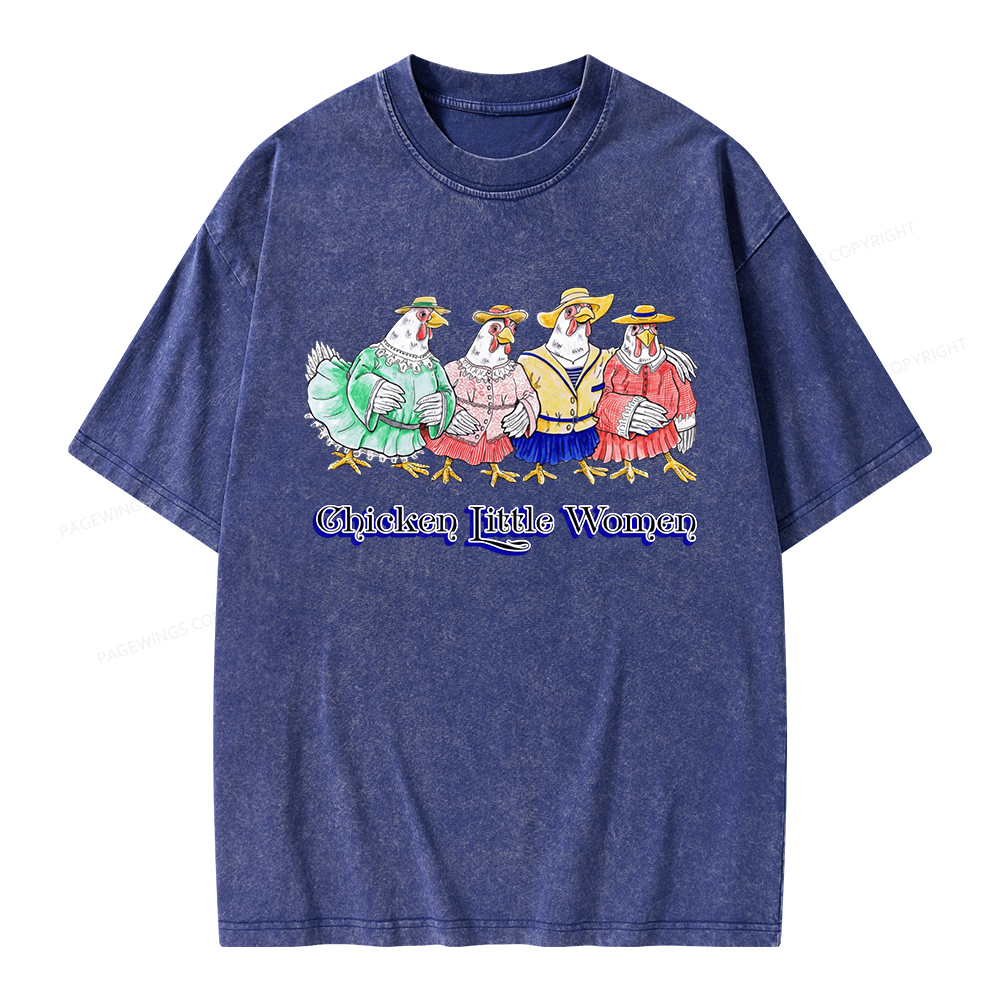 Pagewings Chicken Unisex Washed T-shirt