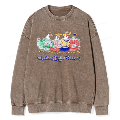 Pagewings Chicken Unisex Washed Sweatshirt