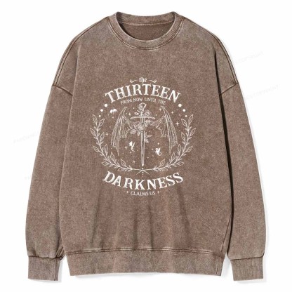 Pagewings The Thirteen Throne Of Glass Unisex Washed Sweatshirt