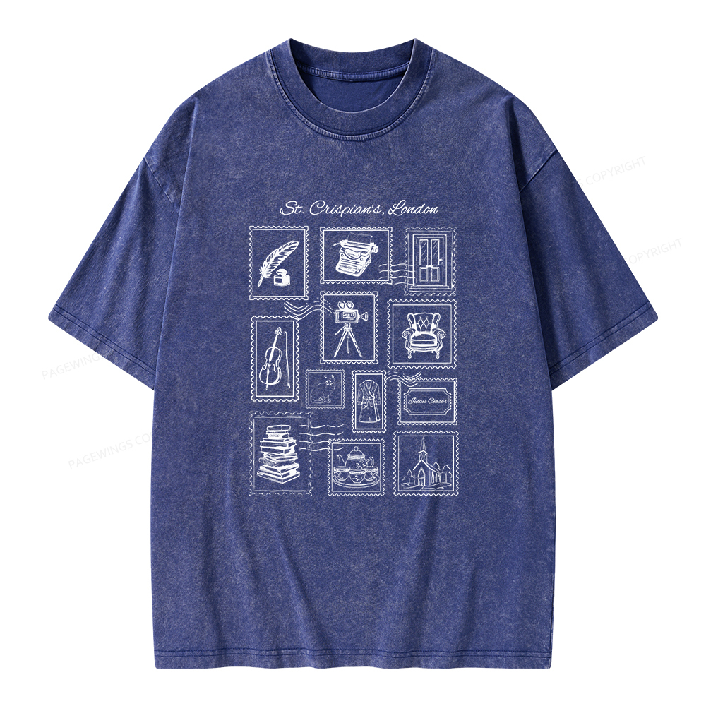 Pagewings Crispian's Stamp Unisex Washed T-shirt