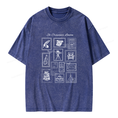Pagewings Crispian's Stamp Unisex Washed T-shirt