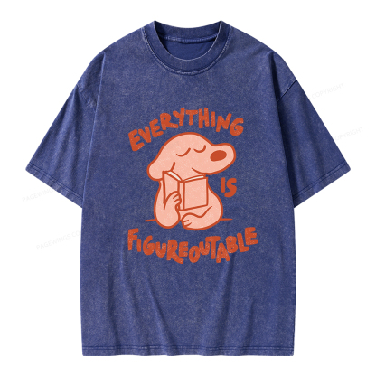 Pagewings Everything Is Figureoutable Unisex Washed T-shirt