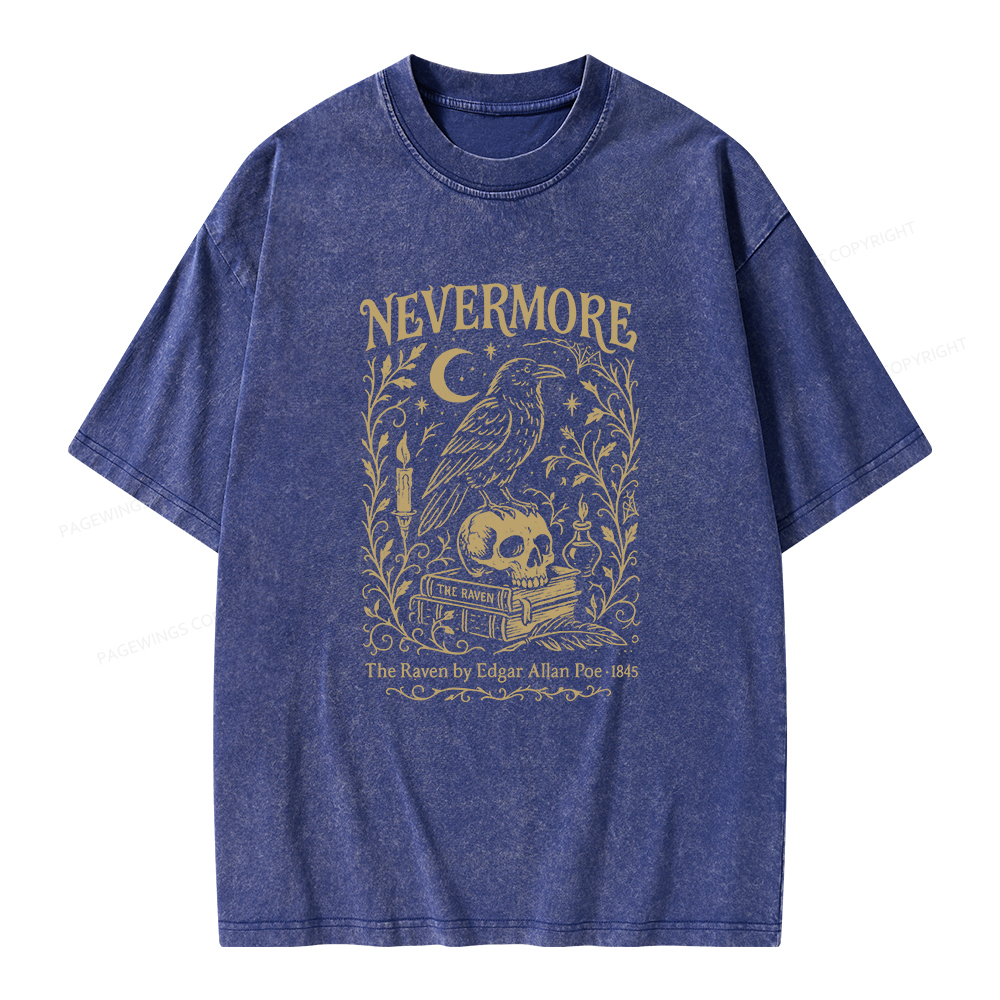 Pagewings Nevermore Unisex Washed T-shirt
