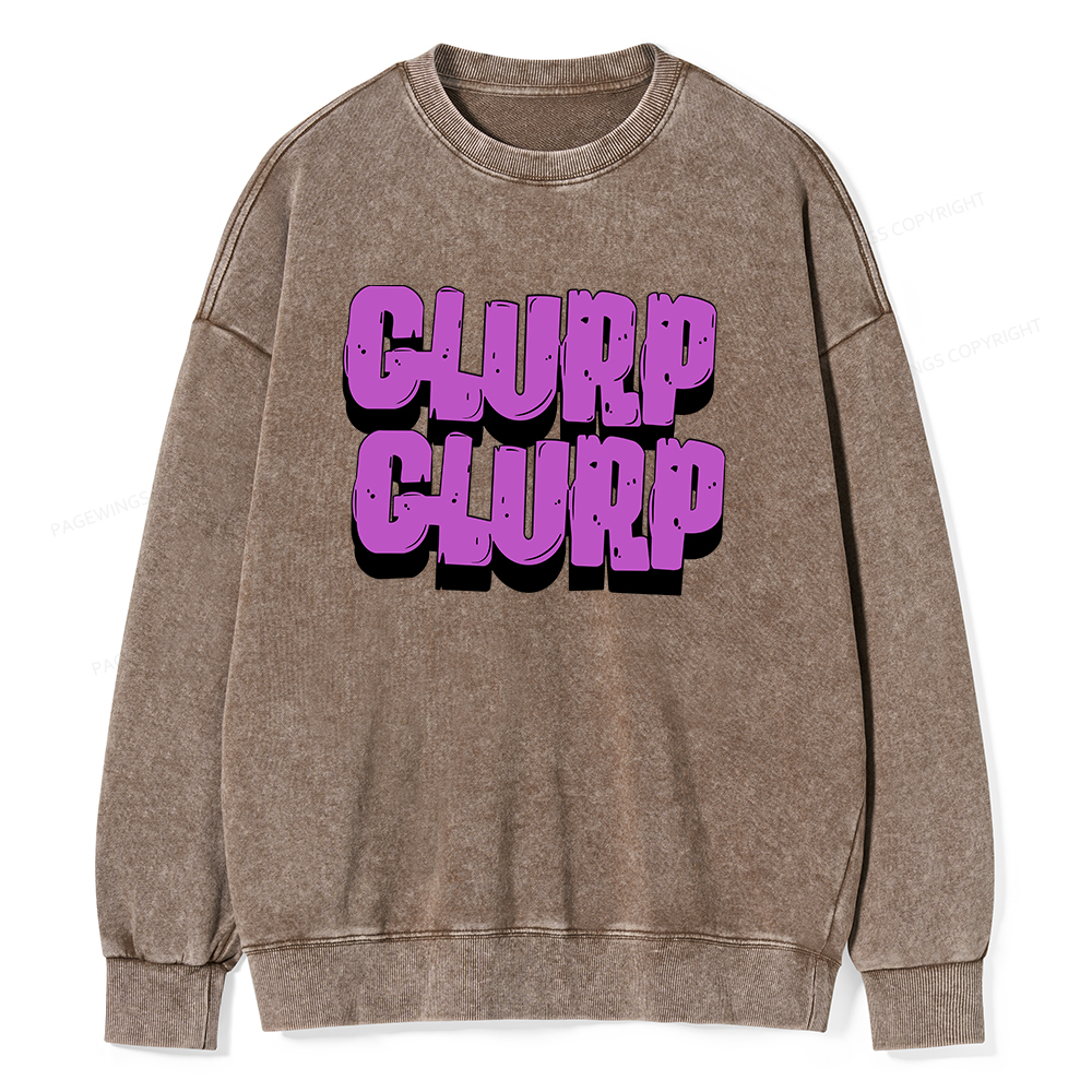 Pagewings Glurp Glurp Unisex Washed Sweatshirt