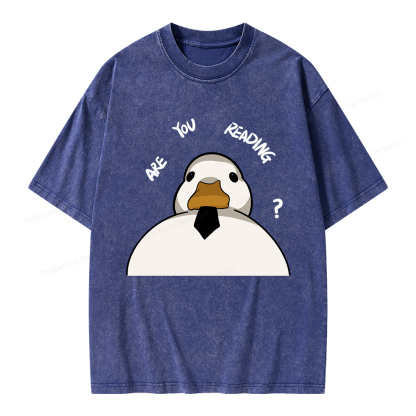 Pagewings Are You Reading Unisex Washed T-shirt