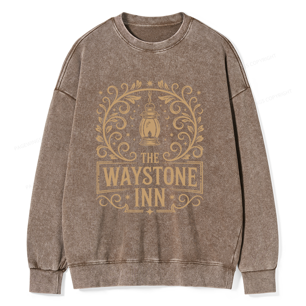 Pagewings The Waystone Inn Unisex Washed Sweatshirt