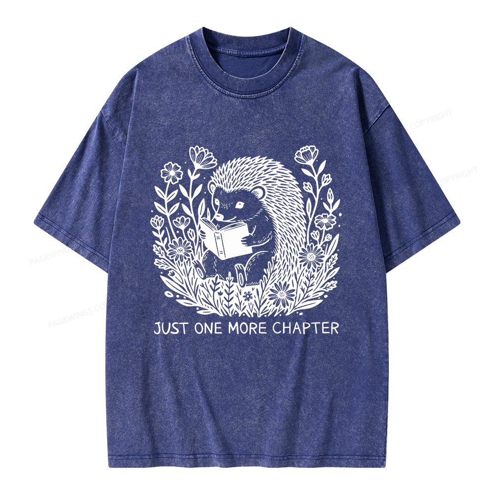 Pagewings Just One More Chapter Unisex Washed T-shirt