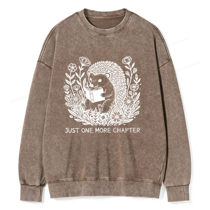 Pagewings Just One More Chapter Unisex Washed Sweatshirt