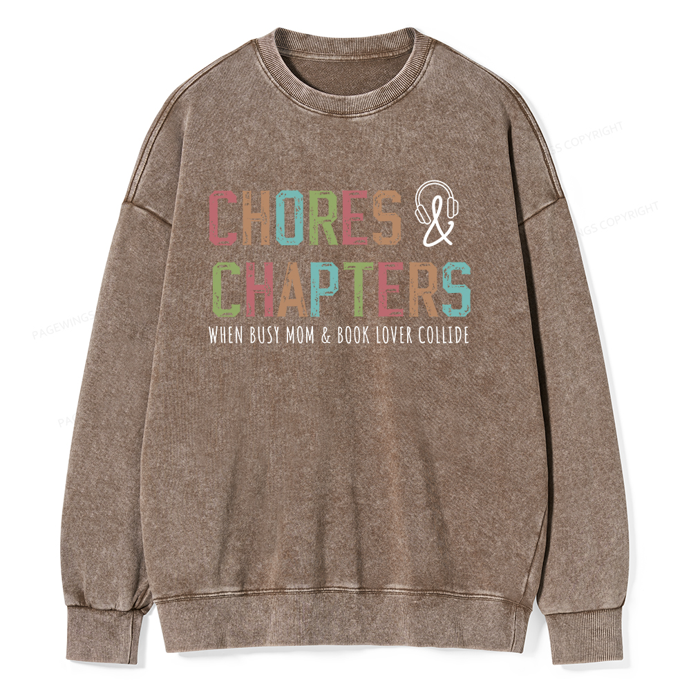 Pagewings Audiobook Lover Unisex Washed Sweatshirt