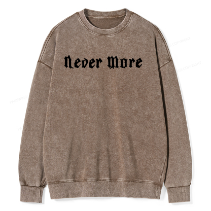 Pagewings Never More Unisex Washed Sweatshirt