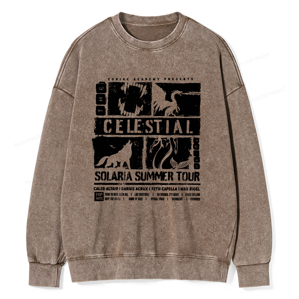 Pagewings The Celestial Heirs Unisex Washed Sweatshirt