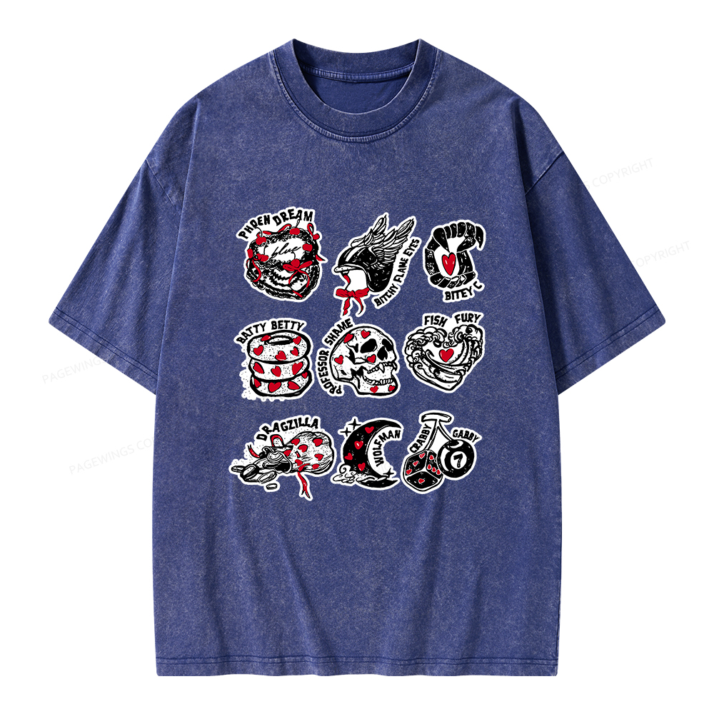 Pagewings Fantasy Bookish Unisex Washed T-shirt