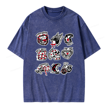 Pagewings Fantasy Bookish Unisex Washed T-shirt