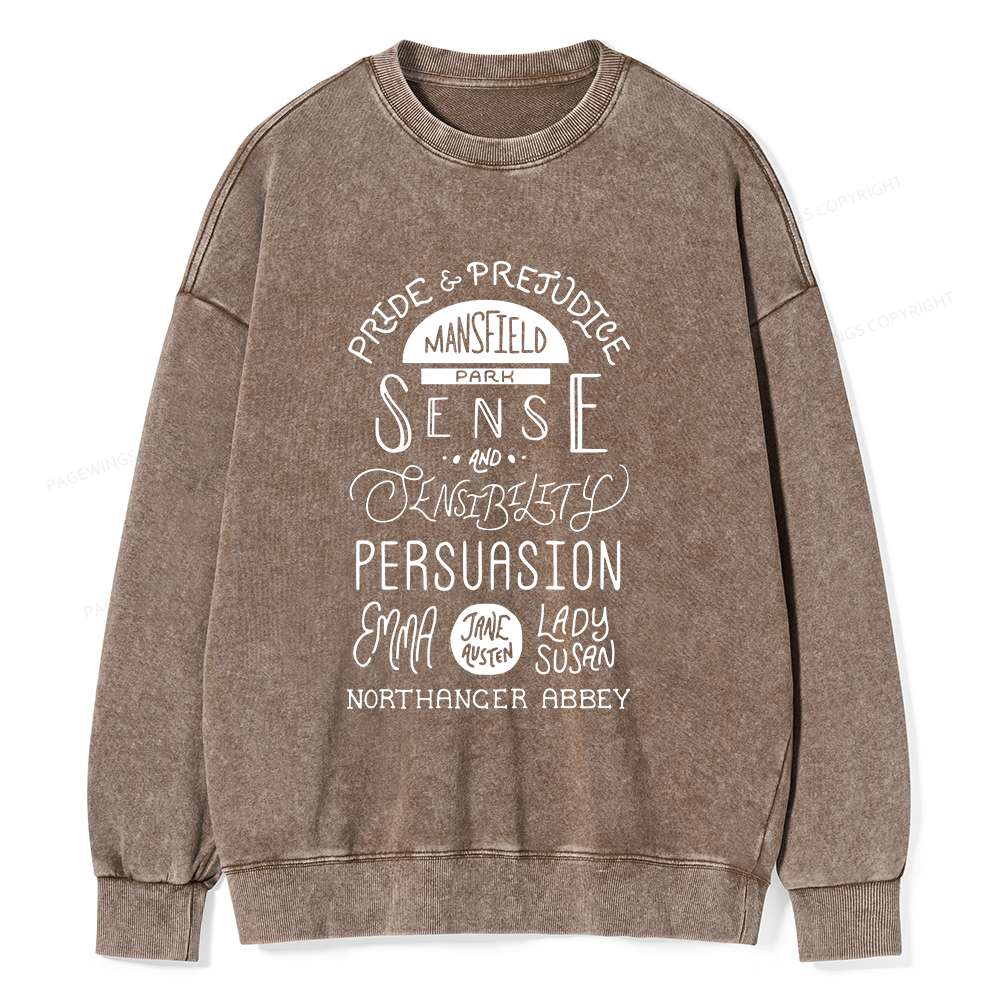 Pagewings By A Lady Unisex Washed Sweatshirt
