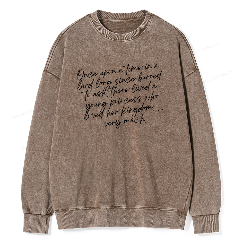 Pagewings Once Upon A Time Unisex Washed Sweatshirt