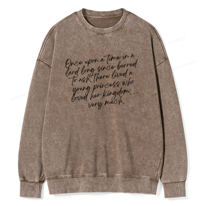 Pagewings Once Upon A Time Unisex Washed Sweatshirt
