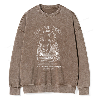Pagewings It All Started With A Simple Cleaning Job Unisex Washed Sweatshirt
