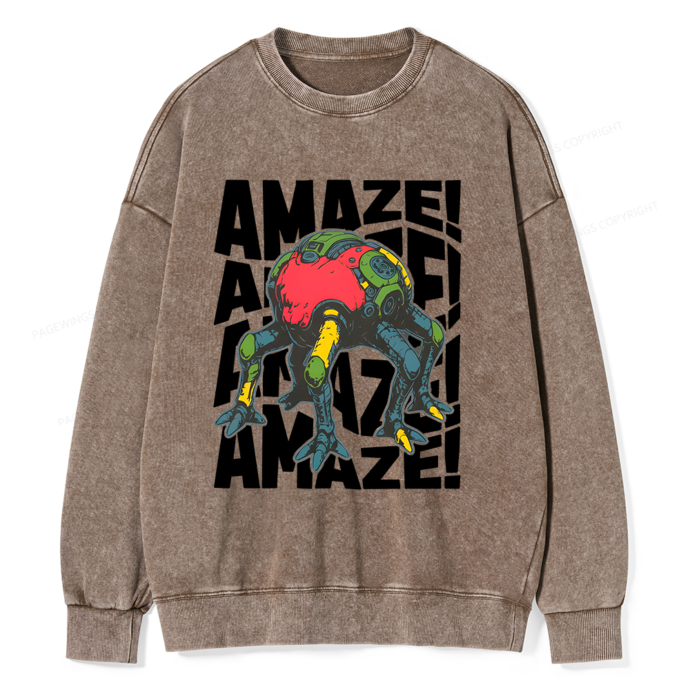 Pagewings Amaze Unisex Washed Sweatshirt