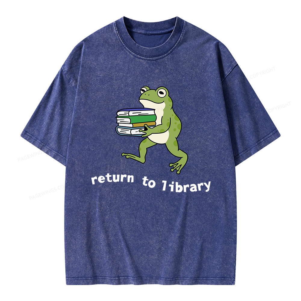 Pagewings Return to Library Unisex Washed T-shirt