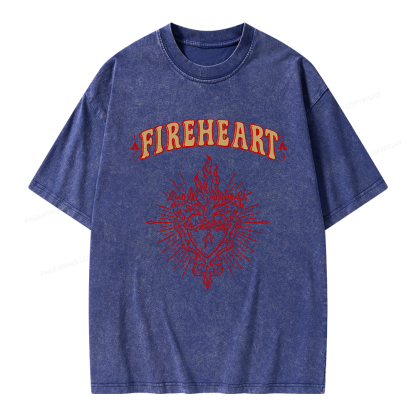 Pagewings Fireheart Unisex Washed T-shirt
