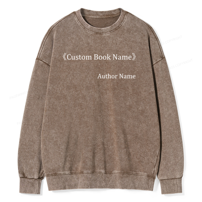 Pagewings Personalized Book Name Unisex Washed Sweatshirt