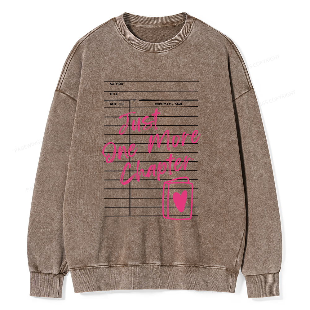 Pagewings One More Chapter Unisex Washed Sweatshirt