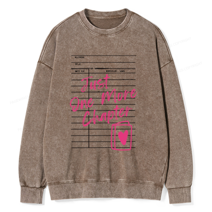 Pagewings One More Chapter Unisex Washed Sweatshirt
