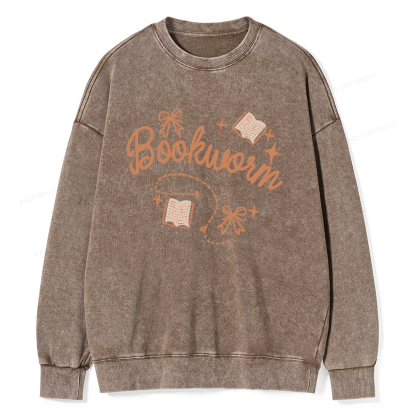 Pagewings Bookworm Unisex Washed Sweatshirt