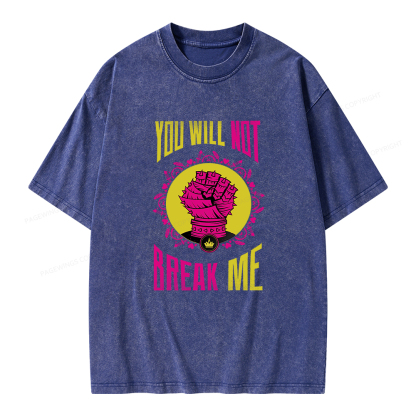 Pagewings You Will Not Break Me Unisex Washed T-shirt