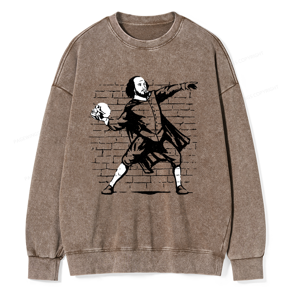Pagewings The Poet Unisex Washed Sweatshirt