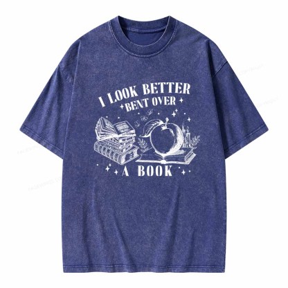 Pagewings I Look Better Bent Over A Book TShirt Unisex Washed T-shirt