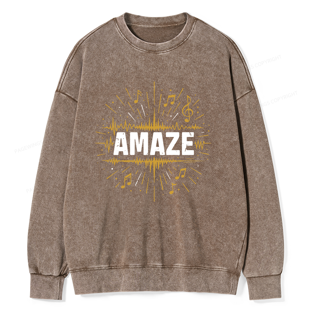 Pagewings Amaze Unisex Washed Sweatshirt