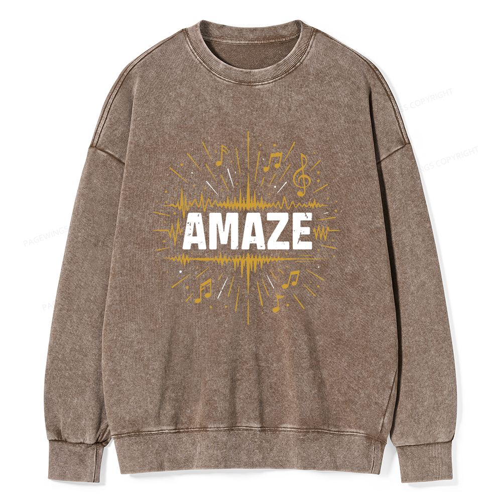 Pagewings Amaze Unisex Washed Sweatshirt