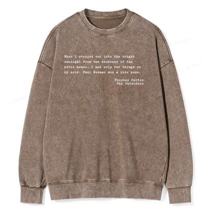 Pagewings When I Stepped Out Into The Bright Unisex Washed Sweatshirt