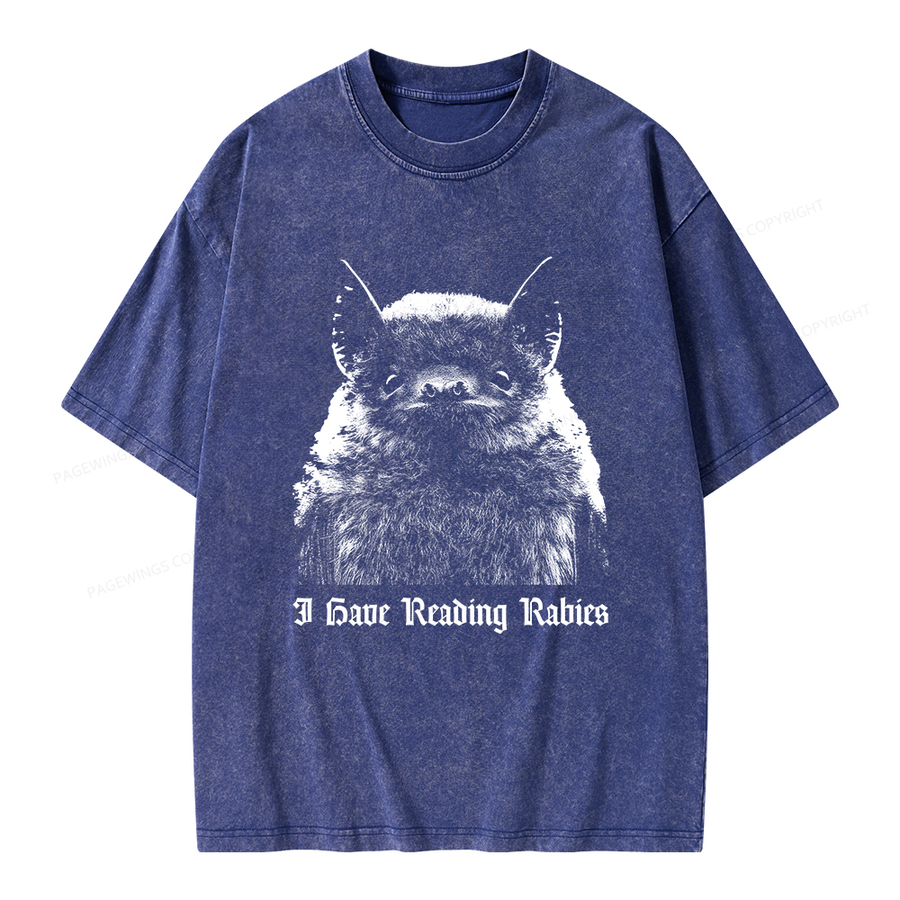 Pagewings I Have Reading Rabies Unisex Washed T-shirt