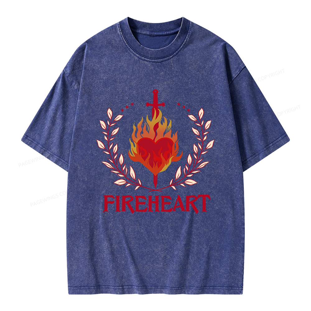 Pagewings Fireheart Unisex Washed T-shirt