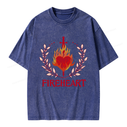Pagewings Fireheart Unisex Washed T-shirt