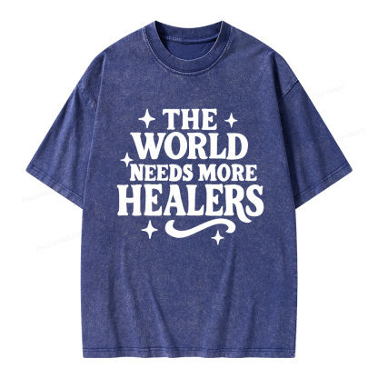 Pagewings The World Needs More Healers Unisex Washed T-shirt