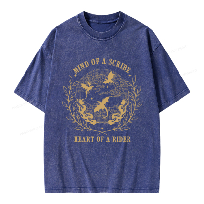 Pagewings Heart Of A Rider Unisex Washed T-shirt