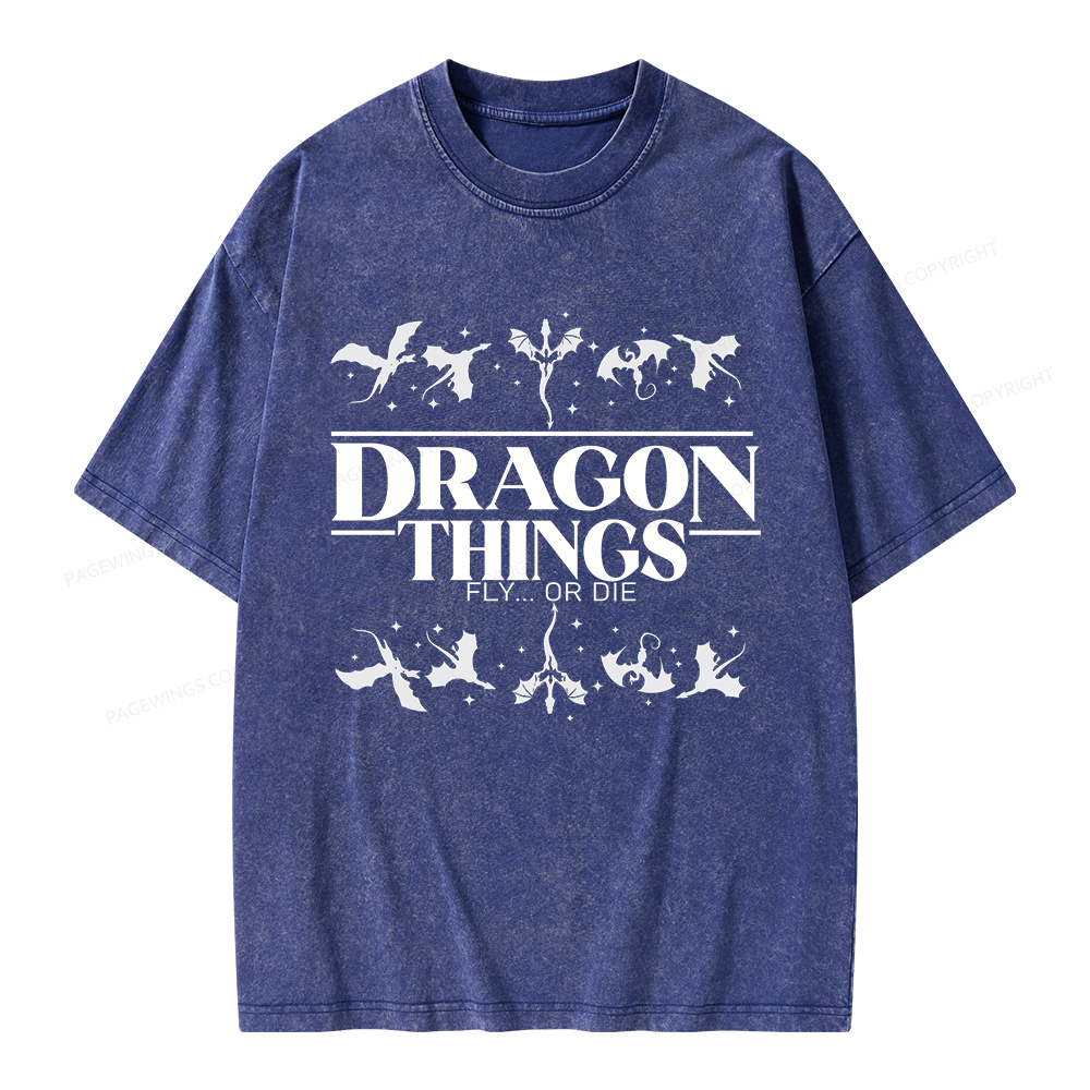 Pagewings Dragon Things Unisex Washed T-shirt