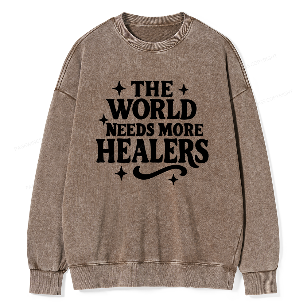 Pagewings Nurse Badge Reel Unisex Washed Sweatshirt