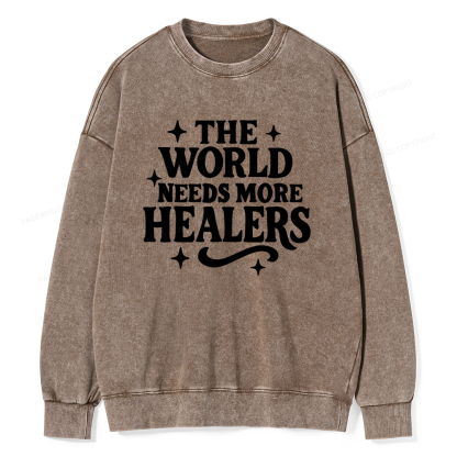 Pagewings Nurse Badge Reel Unisex Washed Sweatshirt