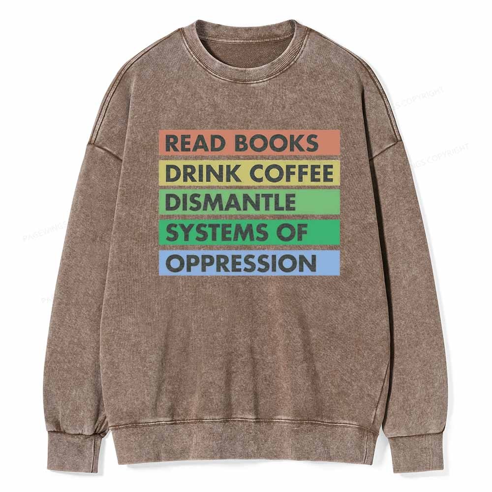 Pagewings Read Books T-Shirt Unisex Washed Sweatshirt