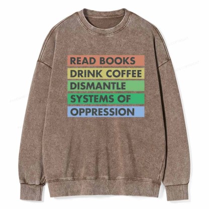 Pagewings Read Books T-Shirt Unisex Washed Sweatshirt