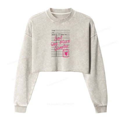 Pagewings One More Chapter Washed Crop Sweatshirt