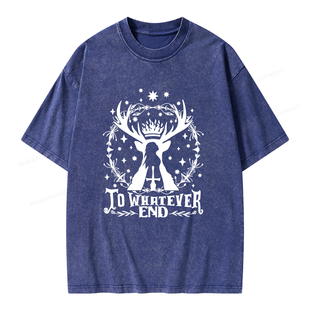 Pagewings To Whatever End Unisex Washed T-shirt