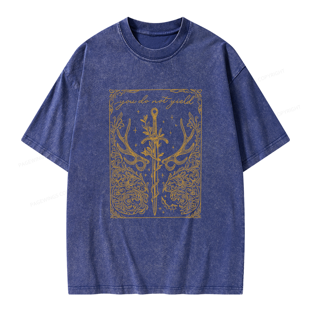 Pagewings You Do Not Yield Unisex Washed T-shirt
