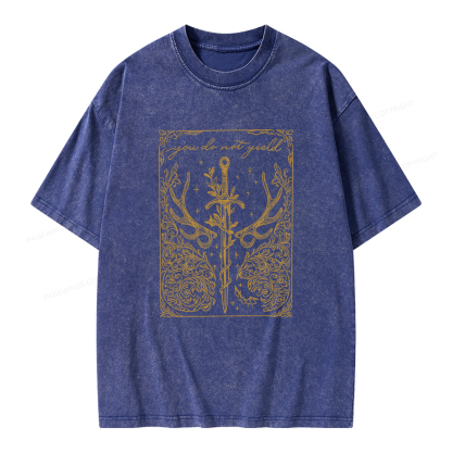 Pagewings You Do Not Yield Unisex Washed T-shirt