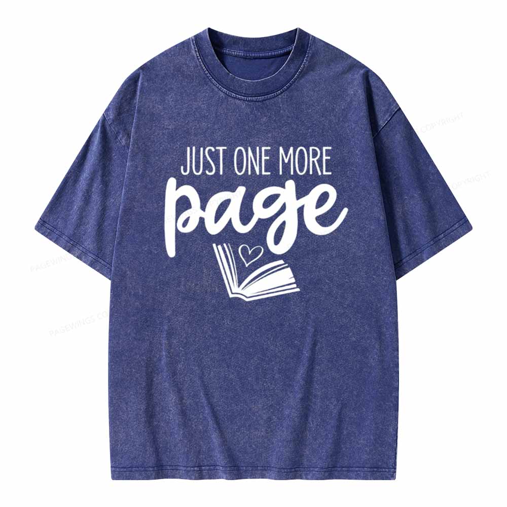 Pagewings Just One More Page Unisex Tee Unisex Washed T-shirt